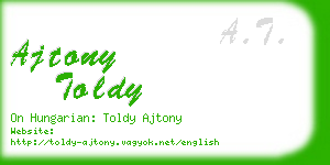 ajtony toldy business card